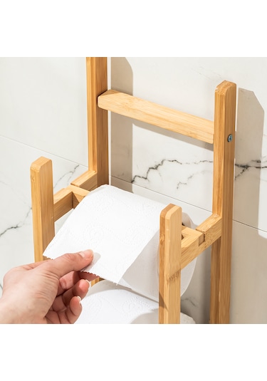 Perotti 16615 Looris Bambu Yedekli Wc Kağıtlık Standlı