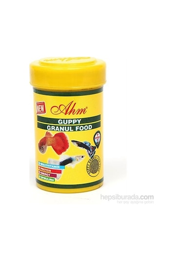 Ahm Guppy Ganul Food 100 ML Balık Yemi