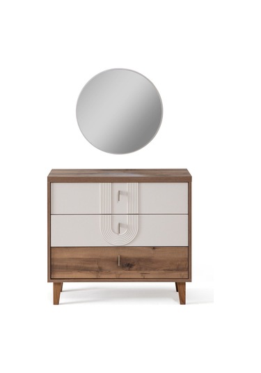 Şifonyer, Megan Çekmeceli Aynalı Şifonyer Çok Renkli