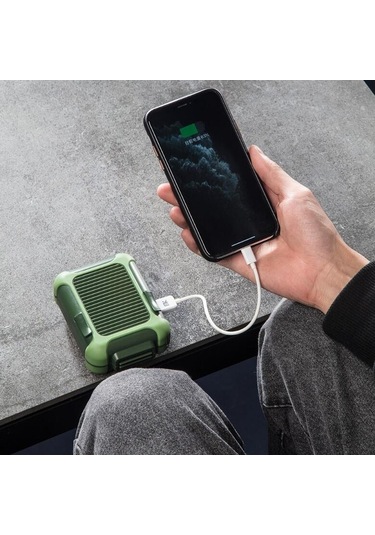 Soulader Dış Mekan İçin Usb Şarjlı Taşınabilir Duvara Monte Ayaklı Fan Kolay Kurulum Ve Pratik Kullanım