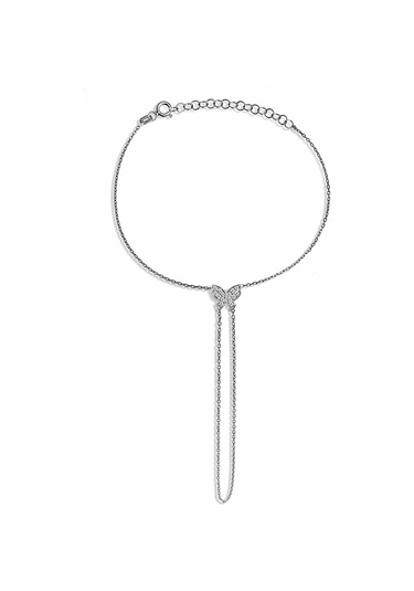 Kelebek Motifli Gümüş Şahmeran Gümüş