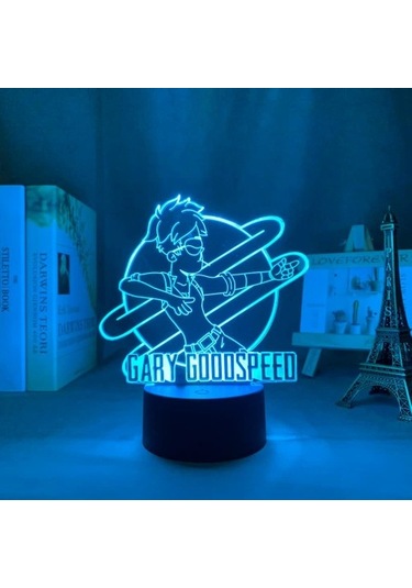 Goldenqian Son Uzay Figürü 3d Çocuk Hayranları Için Gece Işığı, Uzaktan Kumanda İle Değişen 16 Renk, Çocuk Odası Dekoru, Şekil Manga Illusion Led Oyuncak Lamba Kız Erkek Noel Hediyeleri A6z5jy Siyah