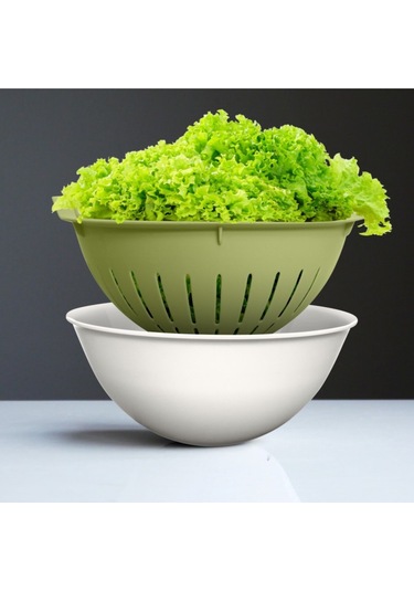 Ceronni Handy Kaseli Süzgeç 3 Lt Yeşil Yeşil