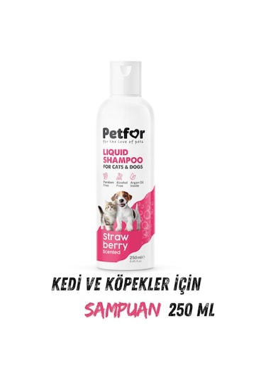 Kedi Ve Köpekler İçin Çilekli Şampuan 250 Ml