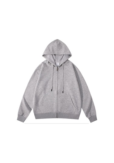 Erkek Kapüşonlu Sweatshirt Fermuarlı Hırka Kırmızı