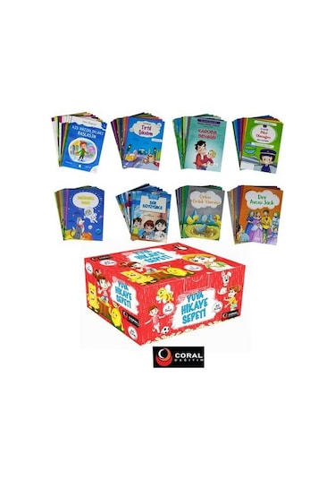 1. Sınıf Yuva Hikaye Sepeti Seti - 80 Kitap Takım- Coral Dağıtım