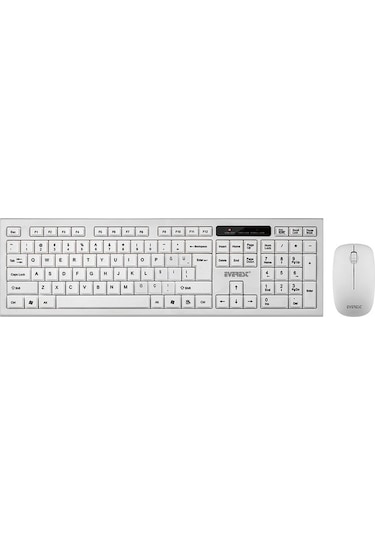 Everest KM-6121 Kablosuz Q Slim Klavye Mouse Set Beyaz