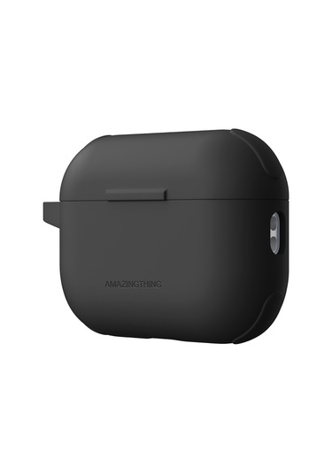 Airpods Pro 3 Uyumlu Amazingthing Airbag Köşe Tasarımlı Omni Serisi Silikon Kapak Siyah Siyah