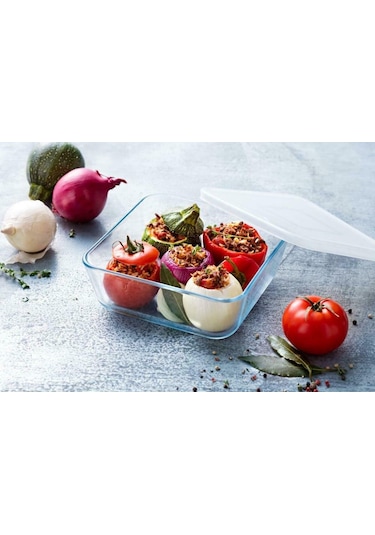 Pyrex 219P001/7044 Kare Kapaklı Saklama Kabı 2 L
