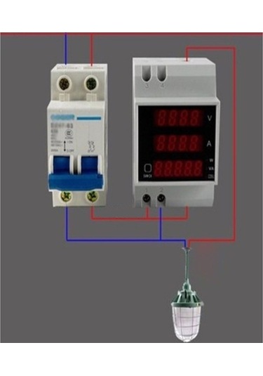 Trendooze Voltmetre Suntek Ray Led Din Dijital D52-2047100a Ampermetre Ac80v-300v-at-dahili Ct