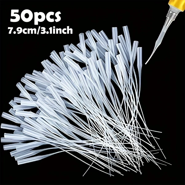 Xuweiwei 50 Adet Hassas Yapıştırıcı Uç Başlığı El İşi Laboratuvar Dispenser Aksesuarı Diğer