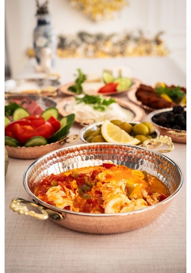 Bakır Tava 3'lü Set Bakır