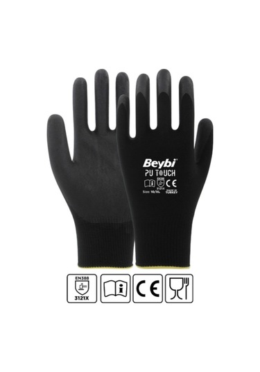 Pu Touch Montaj Eldiveni 9 Numara 5 Çift Siyah