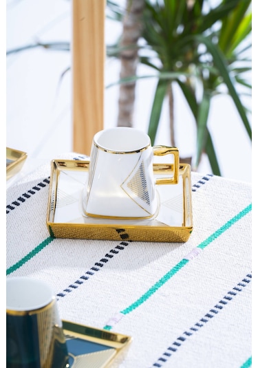 Rosemary 6 Kişilik Kahve Fincan Takımı - 90 Ml Renkli