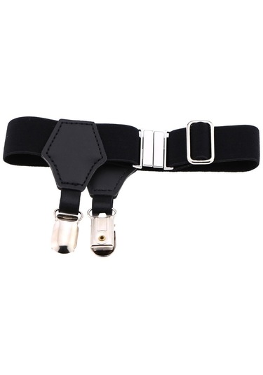 Dolıty Çorap Jartiyeri Çift Klipsli İpek Askısı Siyah Siyah