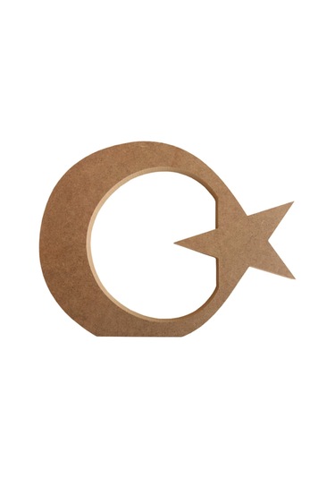 Na Neşeli Ahşap 15 Cm Ahşap Ayyıldız Dik Durabilen Boyanabilir Ahşap Ahşap Boyama Çocuk Odası Süsü Model Neseli234568358