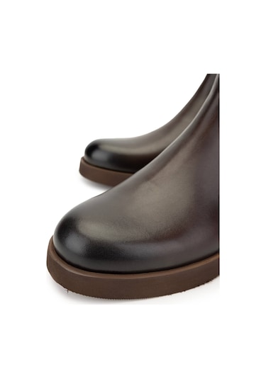 Tamer Tanca Erkek Hakiki Deri Kahverengi Casual Bot 987 133k Erk Bot Sk24-25 Kahve Dr Kahverengi