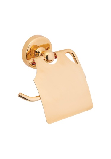İsaoğlu Yapı Gold Tuvalet Kağıtlığı Banyo Kağıtlık Kapaklı Tuvalet Kağıtlığı Gold