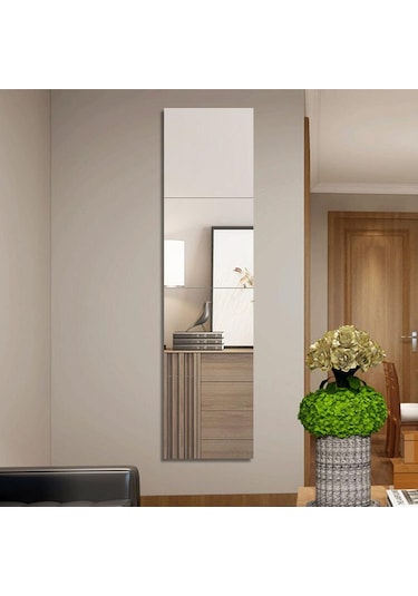 Wezone 20x20cm Akrilik Otomatik Yapışkan Yüz Aynası - Ev Kullanıma Uygun, Dayanıklı Duvar Sticker Ayna Çok Renkli