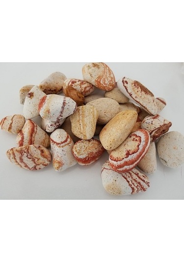 Sarı Çizgili Dolomit Taş 5 Kg 2-4 Cm Renkli Dere Taşı Çakıl Taşı