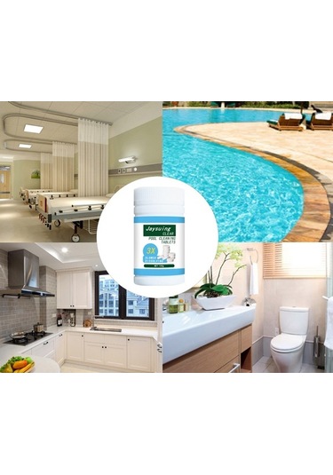 Pazly Springsun 100g Havuz Temizleme Tabletleri - Güçlü Dezenfeksiyon, Kolay Kullanım, Beyaz Paket