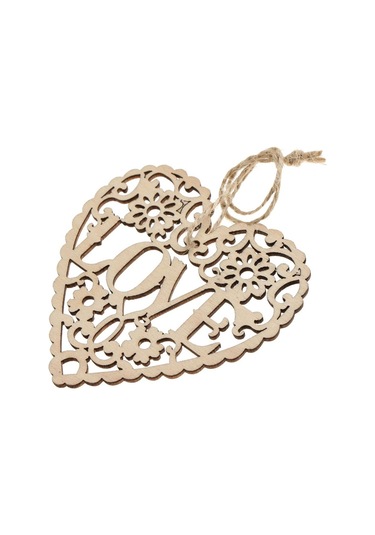 Suntek 10 Parça Ahşap Kesme Aşk Kalp Süslemeleri Düğün