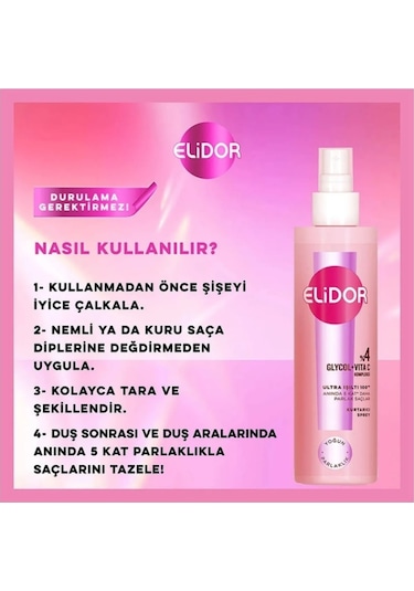 Elidor Glycol + Vita C Ultra Işıltı 100 Kurtarıcı Sprey 200ml