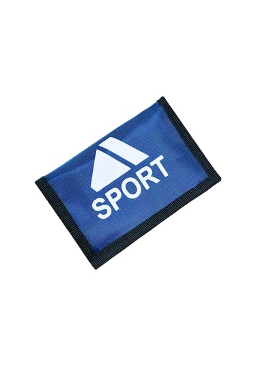 Cırt Cırtlı Kapak Fermuar Para Bölmeli Unisex İnterpeks Kumaş Çocuk Spor Cüzdan Lacivert