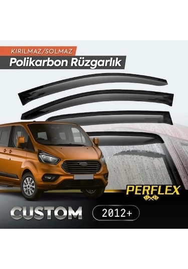 Ford Custom 2012+ Cam Rüzgarlığı V2 Düz Sol Ve Sağ