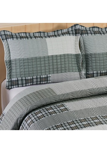 Çift Kişilik Kapitone Yatak Örtüsü Haki