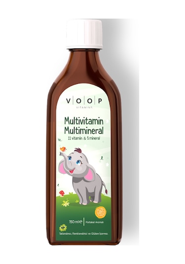 Voop Multivitamin Multimineral Portakal Aromalı Şurup 150 ML