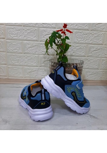 M.p. One 3222 Mavi Cırtlı Hafif Erkek Çocuk Spor Ayakkabı 001