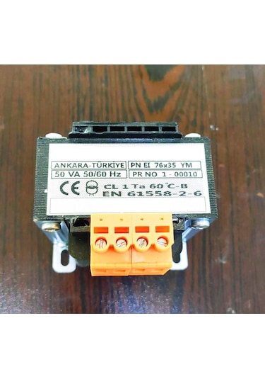 50w Trafo Giriş 220ac Çıkış 2x12 Klemensli