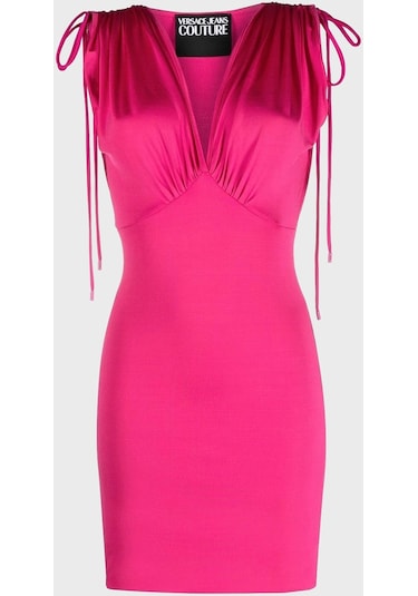 Versace Jeans Couture Bayan Elbise 74hao921 J0049 406 Fuşya