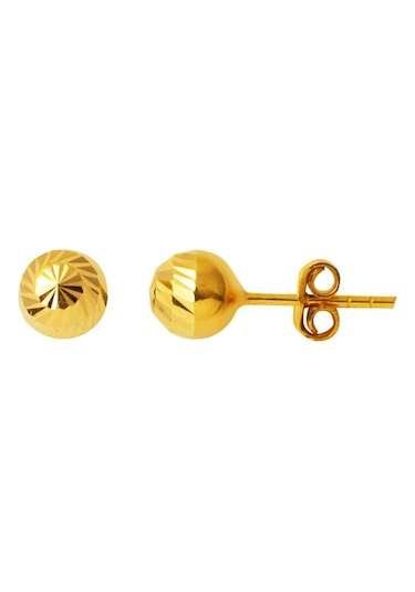 Bilezikci Kalemli 22 Ayar Top Altın Küpe 6 Mm. Yken32293