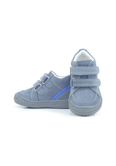 Rakerplus Raya Hakiki Deri Koyu Gri Cırtlı Erkek Bebek Bot Gri