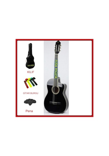 Barcelona Lc3900 Cbk 4/4 Klasik Gitar + Kılıf + Pena + B.Çevirici Siyah