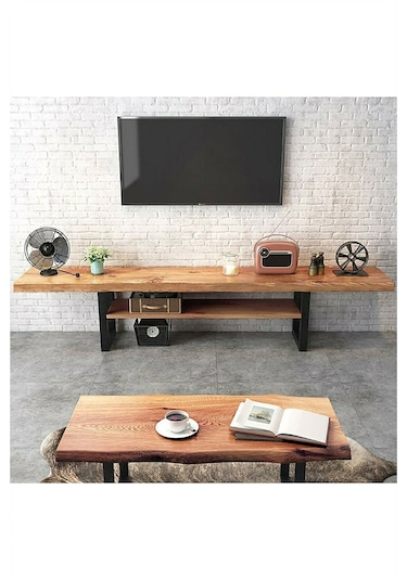 Halevia Metal Ayaklı Ahşap Yeni Tv Ünitesi.