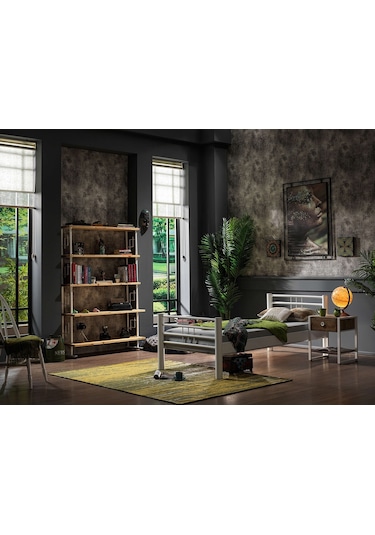 Bedliga Asos Ferforje Metal Tek Kişilik Karyola
