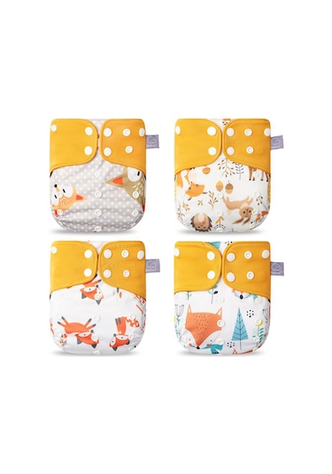 Samdoo Tek Boyutlu Yeniden Kullanılabilir Bebek Bezi Eğitimi Pantolonu - Nemi Emici Açık Havalandırmalı Dokuma, 4 Adet, 3-15 Kg 3 - 5 Yaş