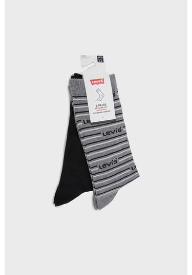 Levi's Pamuklu Konforlu 2 Li Çorap Erkek Çorap - 37157-0876 Siyah