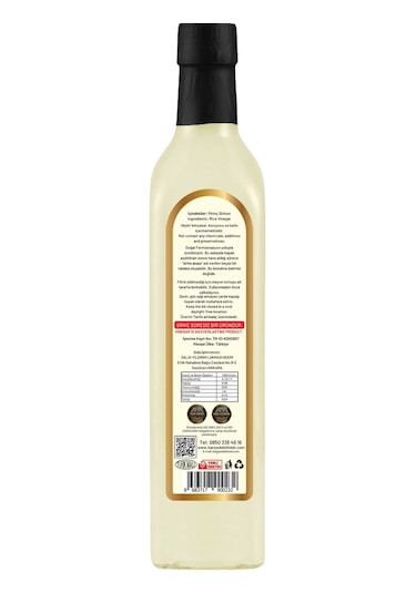 Hanzade Bitkisel Pirinç Sirkesi 500 ML
