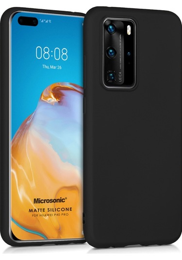 Microsonic Matte Silicone Huawei P40 Pro Kilif Siyah 443953950