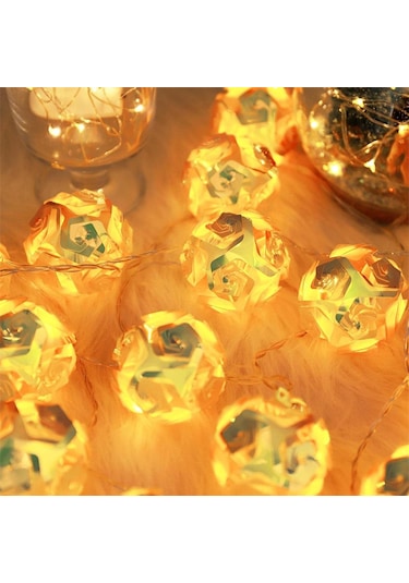 Çok Renkli 40 Led Sihirli Top Işıklar Çelenk Peri Dize Işıklar Lazer Topu Dazzle Lamba Ev Partisi Kapalı Yatak Odası Dekorasyon Noel 3m 20led-usb Çok Renkli