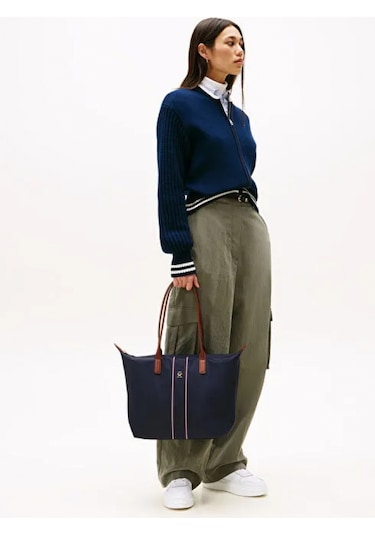 Tommy Hilfiger Popette Kurumsal Kadın Mavi Çanta Aw0aw177060gy Mavi