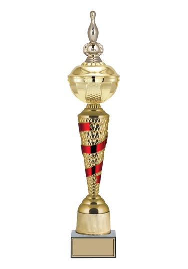 Odak Kupa - Figürlü Kupalar - Bowling / Labut Figürlü Kupalar Fg-077 A - 55 Cm Altın - Beyaz