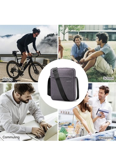 Jialan Erkek Omuz Çantaları Çapraz Askılı Çanta İç Çerçeve Sırt Ow Gri