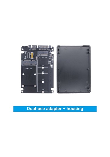 Xurunkeji M.2 Ngff Msata Ssd'den Sata 3.0 Adaptör Kartı 2'si 1 Arada Dönüştürücü Kartı M.2 Ssd Adaptör Kartı Harici Sabit Sürücü Muhafazası