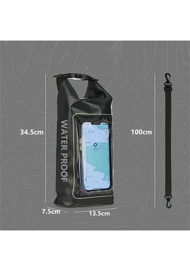 Lemestar Outdoor Çanta 2l Su Geçirmez Pvc Sırt Çantası, Spor Ve Yüzme İçin, Ayarlanabilir Omuz Askılı, Çok Renk Seçeneği Mavi