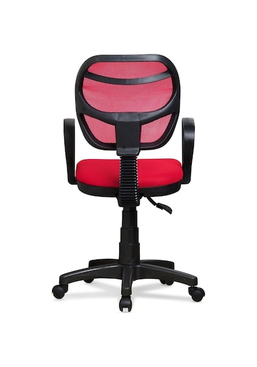 Ev Ve Ofis Çalışma Sandalyesi Bilgisayar Ve Sekreter Koltuğu Bella Model Kırmızı